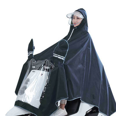 

Yuhang YUHANG outdoor riding adult electric battery motorcycle single raincoat men&women single poncho big hat with mask 4XL navy