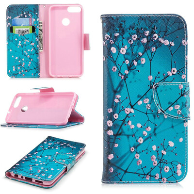 

BEFOSPEY Painting PU LeatherSoft TPU Card Slot Stand Wallet Case For Huawei P smart565"2018