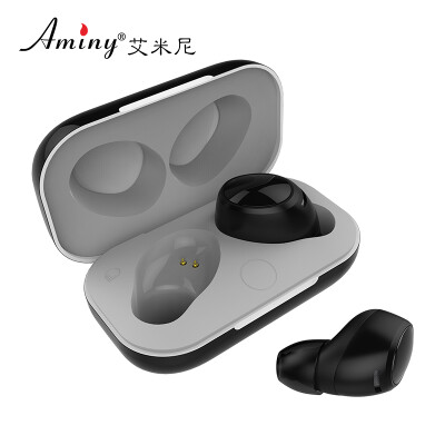 

Amini (AMINY) T1 Беспроводная Bluetooth-гарнитура Mini Ultra Small Sports Невидимые двойные наушники Andrews Apple Bluetooth 4.2 Сабвуфер