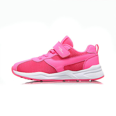 

Li Ning childrens shoes for men&women childrens breathable non-slip soft midsole Velcro running shoes YKFN042-6 fluorescent fruit powder fire dragon red 315