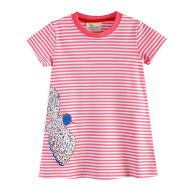 

Baby Girls Summer Dress Kids Clothes 2018 Vestidos Princess Dress Animal Applique Children Unicorn Party Dresses Dropshipping