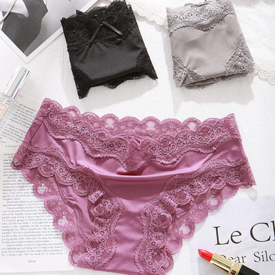 

Yu Zhaolin womens underwear sexy lace stitching hip breathable cotton crotch triangle underwear women mixed color code