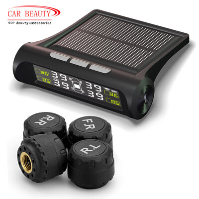 

Smart Car TPMS Система контроля давления в шинах Зарядка от солнечной энергии Цифровой ЖК-дисплей Автоматические системы охранной