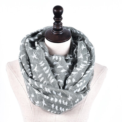 

JeouLy Infinity Scarves Women White Bird дамский шарф осенний шаль кольцо трубка шарф женский круг