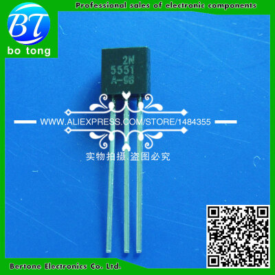 

100pcslot Free shipping in-line triode 2N5551 TO-92 06A 160V NPN Original new Special sales