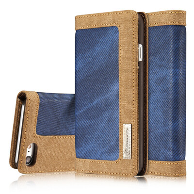 

Iphone 66S6 Plus6S Plus Luxury Canvas Villus Vintage Multi-function Wallet Card Clip Protection Cover Stand Phone case