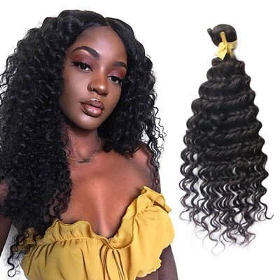 

Nami Hair High Quality Deep Wave Brazilian Virgin Human Hair Weave Extensions 4 Bundles 12"-28" Brazilian Hair Weave Bundles