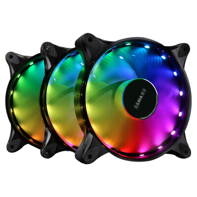 

First horse SAMA solar wind 3 colorful RGB chassis fan set 3 12cm mute big fan hydraulic bearing multi-mode lighting effect with remote control