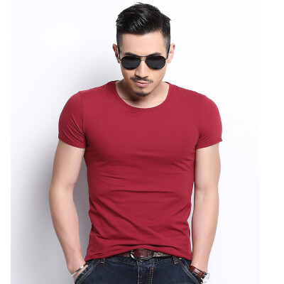 

New Spring Fashion Brand O-Neck Slim Fit Short Sleeve T Shirt Men Trend Casual Mens T-Shirt Korean T Shirts