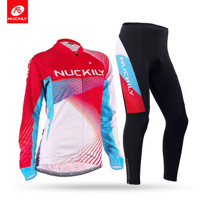 

NUCKILY SpringAutumn Women Mountain Bike Cycling Jersey Long Sleeved Suit Professional Road Bike Sports Apperal GC004GD004