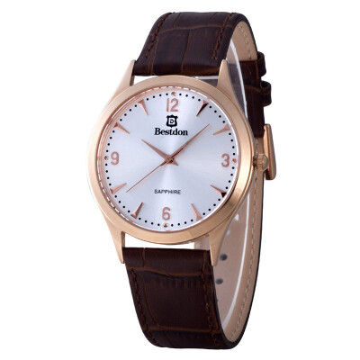 

BESTDON BD98107G Men's Fashionable Waterproof Quartz Wrist Watch （Gold+Brown）