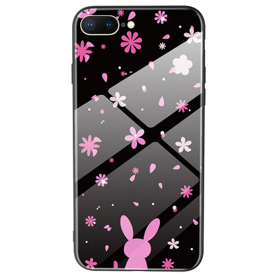 

Youjia Apple 8 / 7Plus Mobile Shell iPhone8 / 7Plus Стеклянная оболочка Задняя крышка Anti-царапина All-inclusive Мягкая обложка Star Rabbit