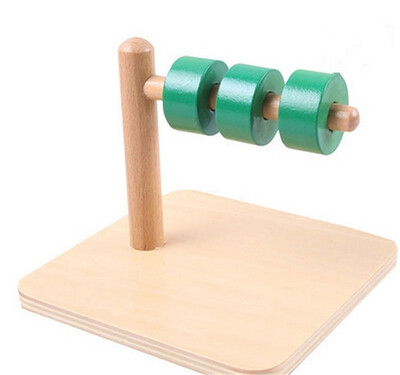 

New Wooden Baby Toy Montessori Kids Toy Baby Wood Cylindrical Horizontal dial Learning Educational Preschool Training Baby Gifts