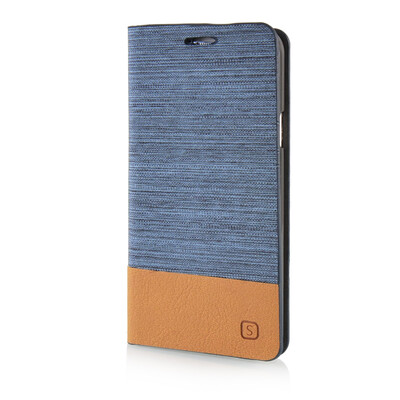 

MOONCASE Canvas Design Leather Side Flip Wallet Pouch Stand Shell Back ЧЕХОЛ ДЛЯ Samsung Galaxy A3 Light Blue