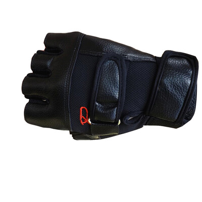 

Men Leather Driving Motorcycle Biker Fingerless Sports Gloves Grip Wrist Wrap