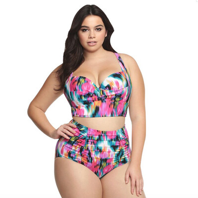 

Swimsuit Large Size 2018 Bikini Swimwear L- 5xl Bathing Suits For Women Beachwear Swim Wear Plus Size