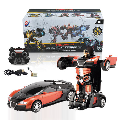 

JiaQi RC Transformer Car Robot Toy Red For Kids Age 8