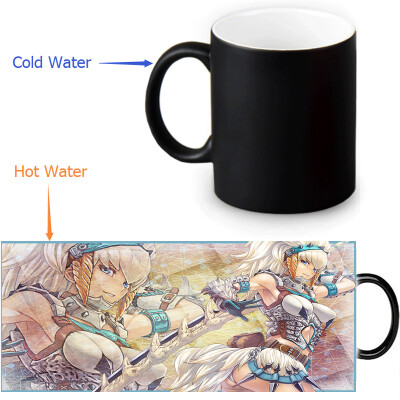 

Monster Hunter Manga 350ml/12oz Heat Reveal Mug Color Change Coffee Cup Sensitive Morphing Mugs Magic Mug Milk Tea Cups