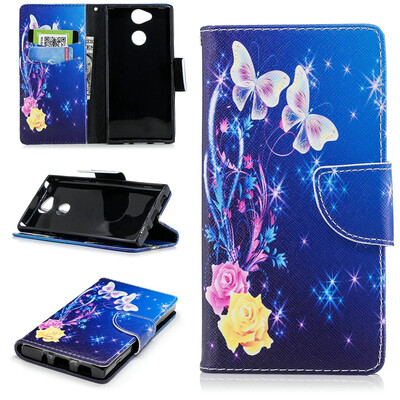 

BEFOSPEY Painting PU LeatherSoft TPU Card Slot Stand Wallet Case For Sony Xperia XA252"2018