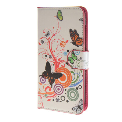 

MOONCASE Butterfly style Leather Wallet Flip Card Slot Stand Pouch Case Cover for Huawei Ascend Y600 A02