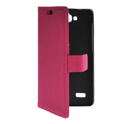 

MOONCASE Slim Leather Side Flip Wallet Card Slot Pouch with Kickstand Shell Back чехол для Huawei Honor Holly Hot pink