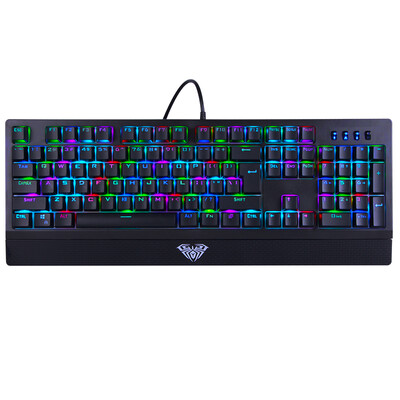 

Tarantula (AULA), состоящая из полноцветного RGB крыло механических клавиш клавиатуры 104 нет красного зеленой оси механических клавиатур игры Black Edition