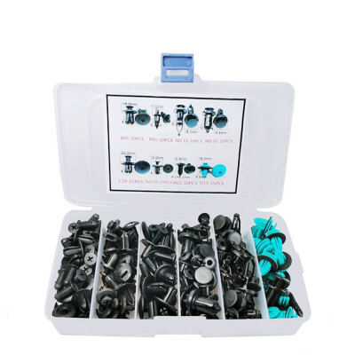 

CNIKESIN HZ13 120PCS Mixed Auto Fastener Car Plastic Screw Rivet Clips Car Bumper Fender Retainer Fixed Clip for Honda Toyota