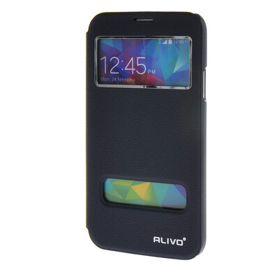 

MOONCASE Samsung Galaxy S5 I9600 чехол для View Slim Leather Flip Pouch Bracket Back Cover Sapphire