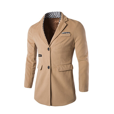 

Zogaa Mens Wool Coat Grid