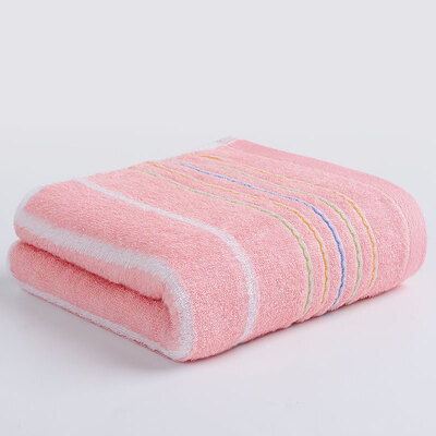 

Chinese knot ZHONGGUOJIE towel home textile bamboo fiber skin absorption fashion striped couple towel pink 90g strip 3472com