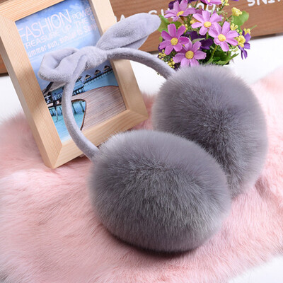 

Lovely Rabbit Fur Winter Earmuffs Ear Cache Oreilles Warmers Winter Comfort Earmuffs Warm Winter Earmuffs For Women Girls