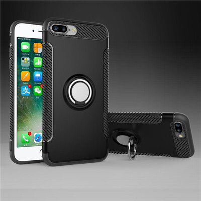 

Apple Iphone 78 Plus Armor Car Magnetic Suction Ring Bracket Silicon TPU Hard PC Phone Case