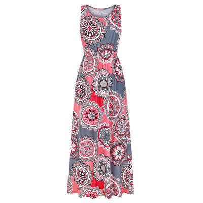 

Try Everything Women Summer Dress 2018 Tank Print Women Long Dress Elegant Pocket Casual Dress Plus Size Women Clothing