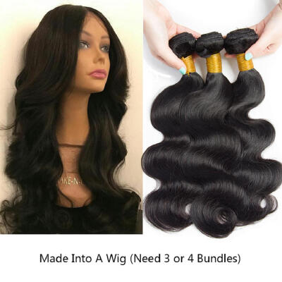 

Protea Unprocessed Virgin Brazilian Hair Grade 7A Body Wave Brazilian Human Hair Bundles Natural Black Remy Hair