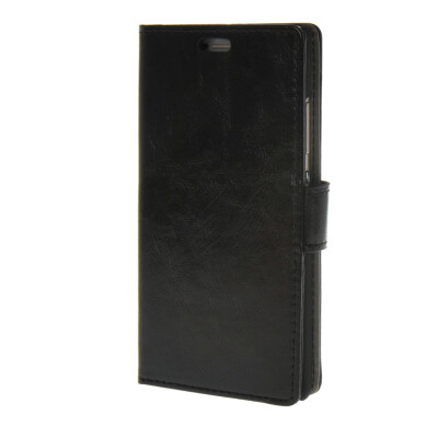 

MOONCASE Smooth Skin PU Leather Case Wallet Flip Card Stand Back Cover for Huawei Ascend P8 Lite Black