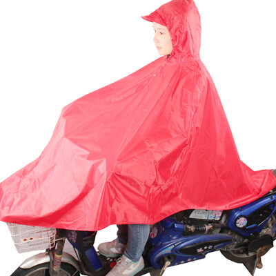

Paradise umbrella bike battery car polyester silk raincoats rain ponches are all red N116