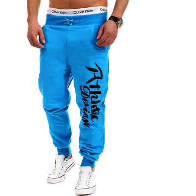 

Mens Letter Loose Harem Pants Drawstring Joggers Men Sport Pants Outdoor Sweatpants Mens Hip Hop Cotton Jogger Pants Pantalones