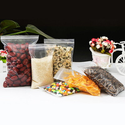 

Youjialiangpin Transparent red edge Ziplock bag sealed bag Food packaging bag Seal pocket PE bag 57CM 1000