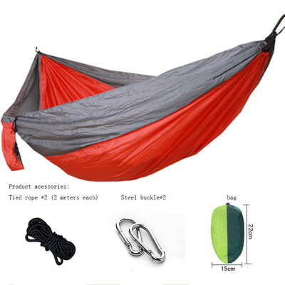 

2 People Portable Parachute Hammock Camping Survival Garden Flyknit Hunting Leisure Hamac Travel Double Person Hamak