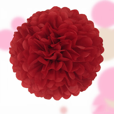 

6inch 1piece pompon Tissue Paper Pom Poms Flower Balls for wedding room Decoration Party Supplies diy craft paper flower