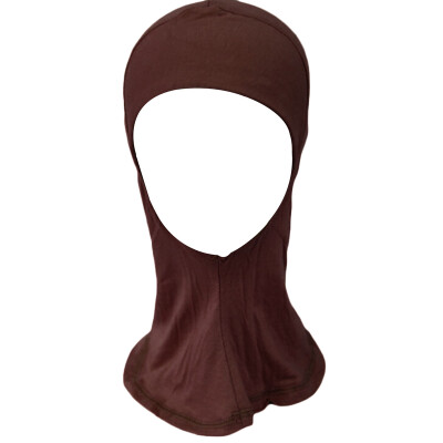 

Vanker Cotton Head Neck Chest Cover Wear Band Bonnet Hijab Islamic Turban Nice Scarf Brown