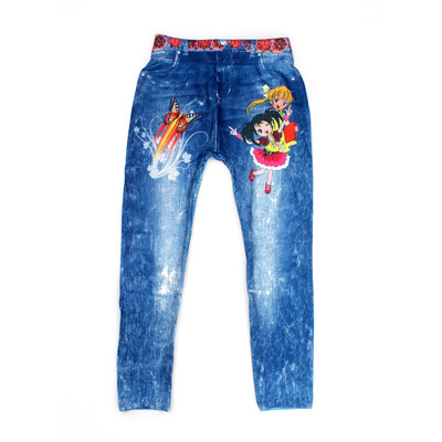 

Childrens 3-8 Age Winter Cotton Leggings Spring Kids Digital Printing Jeans Boy Girl Baby Cartoon Pattern Trousers Pants