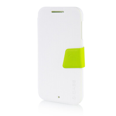 

MOONCASE Leather Side Flip Pouch Stand Ultra Slim Shell Back ЧЕХОЛ ДЛЯ HTC Desire D510 White