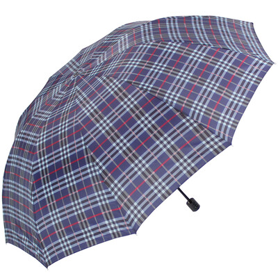 

Paradise umbrella to strengthen the high-density water-repellent hidden glimpse a dry three-fold double business umbrella Umbrella blue 33213E
