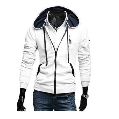 

Zogaa New Mens Hoodie Fawn Electric Embroidery Fashion