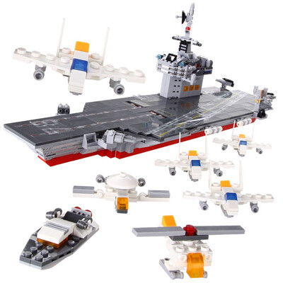 

COGO military building blocks eight in one series boy toys aircraft carrier