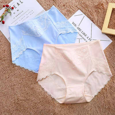 

Yi&cool womens underwear womens lace no trace in the waist briefs 2 loaded powder blue powder L
