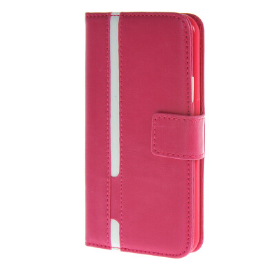 

MOONCASE Senior Leather Flip Wallet Card Slot Bracket Back Case Cover for Samsung Galaxy S6 Hot pink