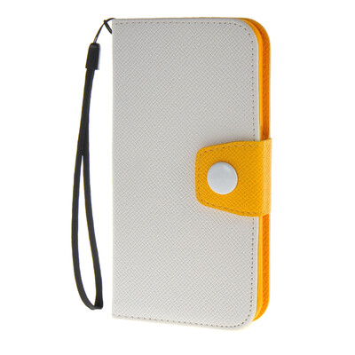 

MOONCASE ЧЕХОЛ ДЛЯ Samsung Galaxy S6 Flip Wallet Card Slot with Kickstand Leather Back Cover White Yellow