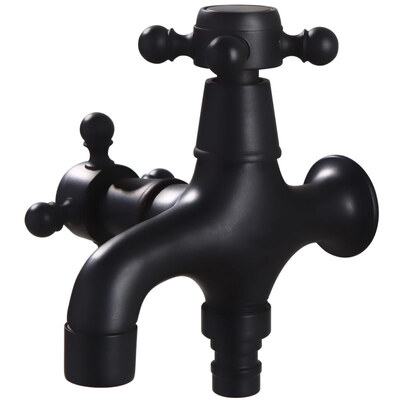 

MG MEJUE Z-1619 copper American black dual-use washing machine faucet single cold 4 points fast open antique faucet